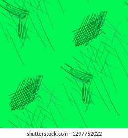 Various Pen Hatches. Seamless Texture with chaotic Hand Drawn Lines. Modern Background for Paper, Print, Underwear. Vertical, Horizontal and Diagonal Strokes. Grunge Vector Texture