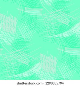 Various Pen Hatches. Seamless Texture with chaotic Hand Drawn Lines. Vintage Background for Cloth, Dress, Tablecloth. Vertical, Horizontal and Diagonal Strokes. Grunge Vector Texture