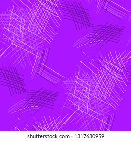 Various Pen Hatches. Seamless Texture with chaotic Hand Drawn Lines. Vintage Background for Paper, Wallpaper, Underwear. Vertical, Horizontal and Diagonal Strokes. Grunge Vector Texture