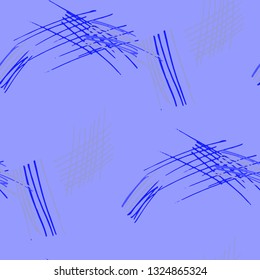 Various Pen Hatches. Seamless Texture with chaotic Hand Drawn Lines. Retro Background for Cloth, Dress, Tablecloth. Vertical, Horizontal and Diagonal Strokes. Grunge Vector Texture