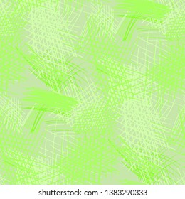 Various Pen Hatches. Seamless Texture with chaotic Hand Drawn Lines. Retro Background for Textile, Shirt, Fabric. Vertical, Horizontal and Diagonal Strokes. Grunge Vector Texture