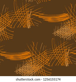 Various Pen Strokes. Seamless Pattern with chaotic Hand Drawn Lines. Modern Background for Calico, Fabric, Print. Vertical, Horizontal and Diagonal Strokes. Grunge Vector Texture