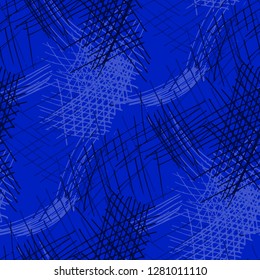 Various Pen Strokes. Seamless Pattern with chaotic Hand Drawn Lines. Vintage Background for Cloth, Wallpaper, Linen. Vertical, Horizontal and Diagonal Strokes. Grunge Vector Texture