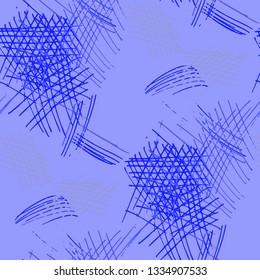Various Pen Strokes. Seamless Pattern with chaotic Hand Drawn Lines. Vintage Background for Chintz, Print, Underwear. Vertical, Horizontal and Diagonal Strokes. Grunge Vector Texture