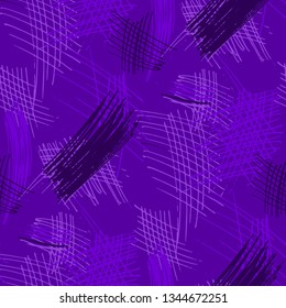 Various Pen Strokes. Seamless Pattern with chaotic Hand Drawn Lines. Modern Background for Textile, Paper, Print. Vertical, Horizontal and Diagonal Strokes. Grunge Vector Texture