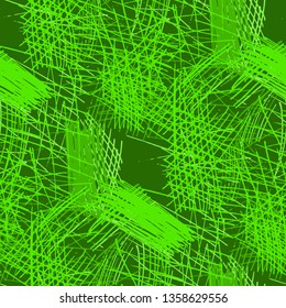Various Pen Strokes. Seamless Pattern with chaotic Hand Drawn Lines. Trendy Background for Cloth, Wallpaper, Linen. Vertical, Horizontal and Diagonal Strokes. Grunge Vector Texture