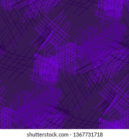 Various Pen Strokes. Seamless Pattern with chaotic Hand Drawn Lines. Retro Background for Calico, Paper, Print. Vertical, Horizontal and Diagonal Strokes. Grunge Vector Texture
