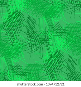Various Pen Strokes. Seamless Pattern with chaotic Hand Drawn Lines. Modern Background for Cloth, Dress, Linen. Vertical, Horizontal and Diagonal Strokes. Grunge Vector Texture