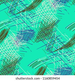 Various Pen Strokes. Seamless Texture with chaotic Hand Drawn Lines. Vintage Background for Paper, Wallpaper, Linen. Vertical, Horizontal and Diagonal Strokes. Grunge Vector Texture