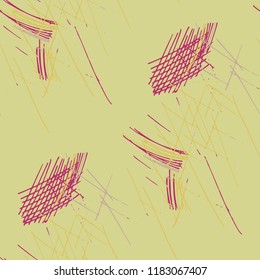 Various Pen Strokes. Seamless Texture with chaotic Hand Drawn Lines. Vintage Background for Textile, Paper, Fabric. Vertical, Horizontal and Diagonal Strokes. Grunge Vector Texture