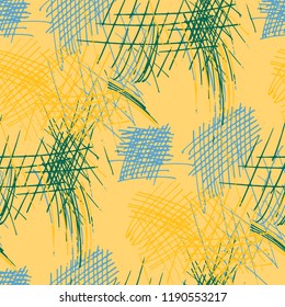 Various Pen Strokes. Seamless Texture with chaotic Hand Drawn Lines. Vintage Background for Textile, Paper, Print. Vertical, Horizontal and Diagonal Strokes. Grunge Vector Texture