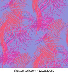 Various Pen Strokes. Seamless Texture with chaotic Hand Drawn Lines. Trendy Background for Paper, Wallpaper, Linen. Vertical, Horizontal and Diagonal Strokes. Grunge Vector Texture