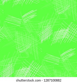 Various Pen Strokes. Seamless Texture with chaotic Hand Drawn Lines. Vintage Background for Curtain, Dress, Tablecloth. Vertical, Horizontal and Diagonal Strokes. Grunge Vector Texture