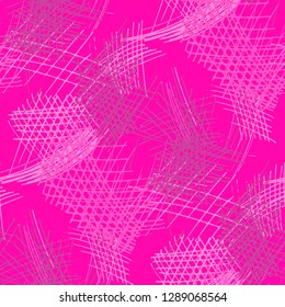 Various Pen Strokes. Seamless Texture with chaotic Hand Drawn Lines. Vintage Background for Chintz, Print, Underwear. Vertical, Horizontal and Diagonal Strokes. Grunge Vector Texture