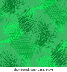 Various Pen Strokes. Seamless Texture with chaotic Hand Drawn Lines. Vintage Background for Textile, Shirt, Fabric. Vertical, Horizontal and Diagonal Strokes. Grunge Vector Texture