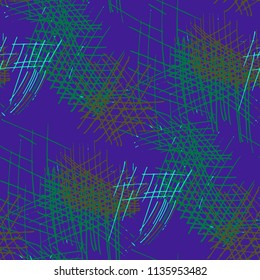 Various Pencil Hatches. Seamless Pattern with chaotic Hand Drawn Lines. Modern Background for Calico, Fabric, Print. Vertical, Horizontal and Diagonal Strokes. Grunge Vector Texture