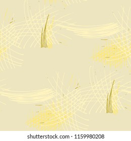 Various Pencil Hatches. Seamless Pattern with chaotic Hand Drawn Lines. Trendy Background for Calico, Paper, Print. Vertical, Horizontal and Diagonal Strokes. Grunge Vector Texture