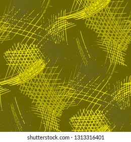 Various Pencil Hatches. Seamless Pattern with chaotic Hand Drawn Lines. Modern Background for Calico, Paper, Print. Vertical, Horizontal and Diagonal Strokes. Grunge Vector Texture