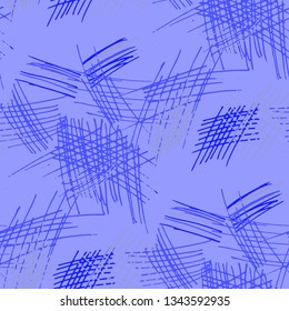 Various Pencil Hatches. Seamless Pattern with chaotic Hand Drawn Lines. Modern Background for Textile, Paper, Print. Vertical, Horizontal and Diagonal Strokes. Grunge Vector Texture