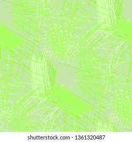 Various Pencil Hatches. Seamless Pattern with chaotic Hand Drawn Lines. Trendy Background for Paper, Wallpaper, Linen. Vertical, Horizontal and Diagonal Strokes. Grunge Vector Texture