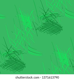 Various Pencil Hatches. Seamless Pattern with chaotic Hand Drawn Lines. Vintage Background for Paper, Wallpaper, Linen. Vertical, Horizontal and Diagonal Strokes. Grunge Vector Texture