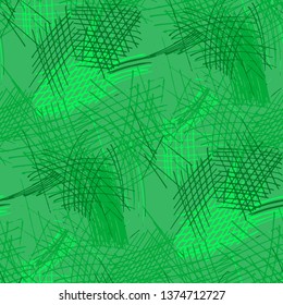 Various Pencil Hatches. Seamless Pattern with chaotic Hand Drawn Lines. Trendy Background for Chintz, Print, Underwear. Vertical, Horizontal and Diagonal Strokes. Grunge Vector Texture