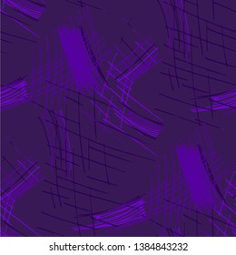 Various Pencil Hatches. Seamless Pattern with chaotic Hand Drawn Lines. Trendy Background for Paper, Print, Underwear. Vertical, Horizontal and Diagonal Strokes. Grunge Vector Texture