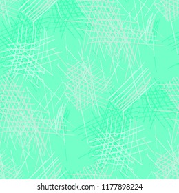 Various Pencil Hatches. Seamless Texture with chaotic Hand Drawn Lines. Retro Background for Curtain, Shirt, Tablecloth. Vertical, Horizontal and Diagonal Strokes. Grunge Vector Texture