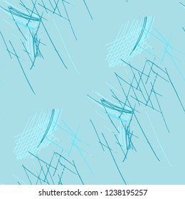 Various Pencil Hatches. Seamless Texture with chaotic Hand Drawn Lines. Trendy Background for Calico, Paper, Print. Vertical, Horizontal and Diagonal Strokes. Grunge Vector Texture