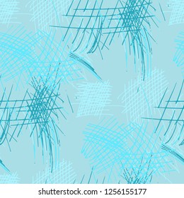 Various Pencil Hatches. Seamless Texture with chaotic Hand Drawn Lines. Modern Background for Textile, Shirt, Fabric. Vertical, Horizontal and Diagonal Strokes. Grunge Vector Texture