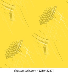 Various Pencil Hatches. Seamless Texture with chaotic Hand Drawn Lines. Modern Background for Cloth, Wallpaper, Linen. Vertical, Horizontal and Diagonal Strokes. Grunge Vector Texture