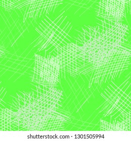 Various Pencil Hatches. Seamless Texture with chaotic Hand Drawn Lines. Modern Background for Textile, Paper, Print. Vertical, Horizontal and Diagonal Strokes. Grunge Vector Texture