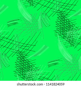 Various Pencil Strokes. Seamless Pattern with chaotic Hand Drawn Lines. Modern Background for Textile, Shirt, Fabric. Vertical, Horizontal and Diagonal Strokes. Grunge Vector Texture