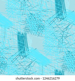 Various Pencil Strokes. Seamless Pattern with chaotic Hand Drawn Lines. Vintage Background for Paper, Wallpaper, Linen. Vertical, Horizontal and Diagonal Strokes. Grunge Vector Texture