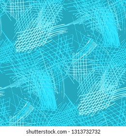 Various Pencil Strokes. Seamless Pattern with chaotic Hand Drawn Lines. Modern Background for Calico, Fabric, Print. Vertical, Horizontal and Diagonal Strokes. Grunge Vector Texture