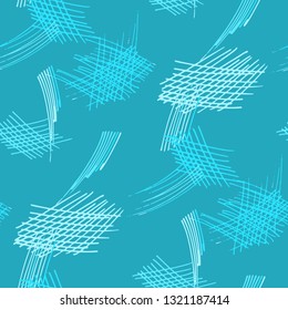 Various Pencil Strokes. Seamless Pattern with chaotic Hand Drawn Lines. Vintage Background for Paper, Wallpaper, Underwear. Vertical, Horizontal and Diagonal Strokes. Grunge Vector Texture