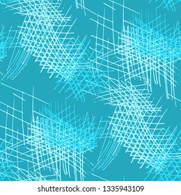 Various Pencil Strokes. Seamless Pattern with chaotic Hand Drawn Lines. Vintage Background for Paper, Print, Underwear. Vertical, Horizontal and Diagonal Strokes. Grunge Vector Texture
