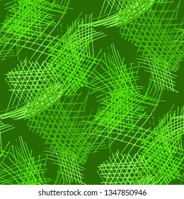 Various Pencil Strokes. Seamless Pattern with chaotic Hand Drawn Lines. Vintage Background for Calico, Fabric, Print. Vertical, Horizontal and Diagonal Strokes. Grunge Vector Texture