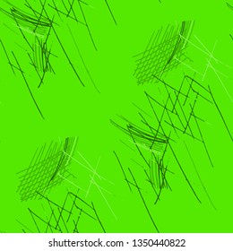 Various Pencil Strokes. Seamless Pattern with chaotic Hand Drawn Lines. Modern Background for Curtain, Shirt, Fabric. Vertical, Horizontal and Diagonal Strokes. Grunge Vector Texture
