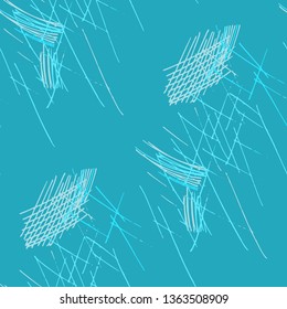 Various Pencil Strokes. Seamless Pattern with chaotic Hand Drawn Lines. Trendy Background for Cloth, Dress, Tablecloth. Vertical, Horizontal and Diagonal Strokes. Grunge Vector Texture