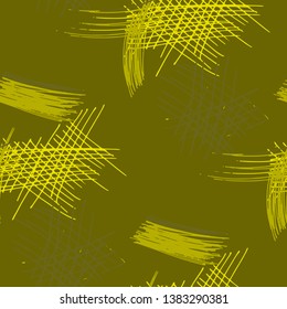 Various Pencil Strokes. Seamless Pattern with chaotic Hand Drawn Lines. Vintage Background for Curtain, Dress, Tablecloth. Vertical, Horizontal and Diagonal Strokes. Grunge Vector Texture