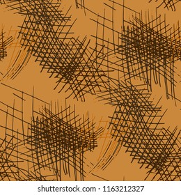 Various Pencil Strokes. Seamless Texture with chaotic Hand Drawn Lines. Trendy Background for Paper, Print, Underwear. Vertical, Horizontal and Diagonal Strokes. Grunge Vector Texture
