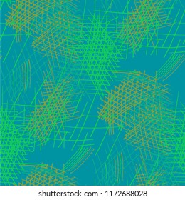 Various Pencil Strokes. Seamless Texture with chaotic Hand Drawn Lines. Modern Background for Textile, Shirt, Fabric. Vertical, Horizontal and Diagonal Strokes. Grunge Vector Texture