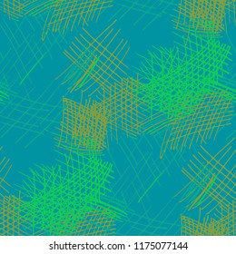 Various Pencil Strokes. Seamless Texture with chaotic Hand Drawn Lines. Vintage Background for Cloth, Wallpaper, Linen. Vertical, Horizontal and Diagonal Strokes. Grunge Vector Texture