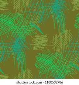 Various Pencil Strokes. Seamless Texture with chaotic Hand Drawn Lines. Modern Background for Calico, Paper, Print. Vertical, Horizontal and Diagonal Strokes. Grunge Vector Texture