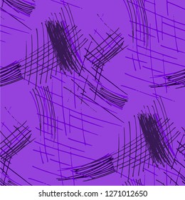 Various Pencil Strokes. Seamless Texture with chaotic Hand Drawn Lines. Retro Background for Chintz, Print, Underwear. Vertical, Horizontal and Diagonal Strokes. Grunge Vector Texture