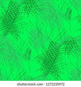 Various Pencil Strokes. Seamless Texture with chaotic Hand Drawn Lines. Retro Background for Curtain, Shirt, Fabric. Vertical, Horizontal and Diagonal Strokes. Grunge Vector Texture