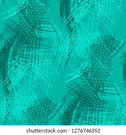 Various Pencil Strokes. Seamless Texture with chaotic Hand Drawn Lines. Retro Background for Textile, Shirt, Fabric. Vertical, Horizontal and Diagonal Strokes. Grunge Vector Texture