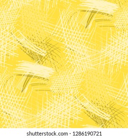 Various Pencil Strokes. Seamless Texture with chaotic Hand Drawn Lines. Vintage Background for Paper, Print, Underwear. Vertical, Horizontal and Diagonal Strokes. Grunge Vector Texture