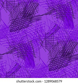 Various Pencil Strokes. Seamless Texture with chaotic Hand Drawn Lines. Retro Background for Paper, Print, Underwear. Vertical, Horizontal and Diagonal Strokes. Grunge Vector Texture